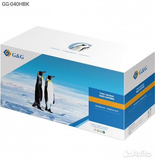 Тонер-картридж G&G 040H Лазерный Черный 12500стр