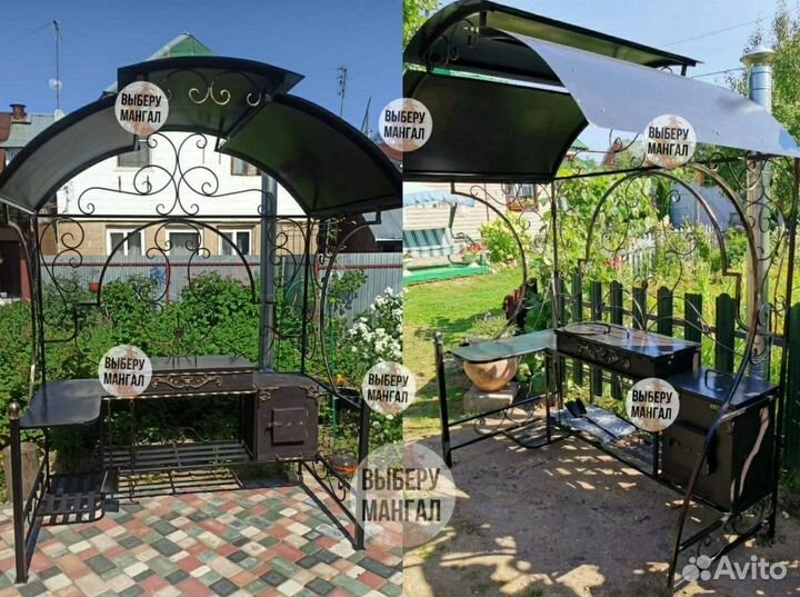 Мангал с крышей