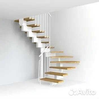 Лестницы из лиственницы на каркасе