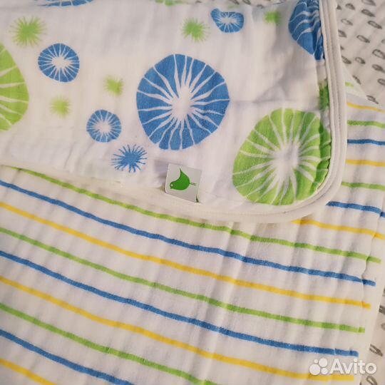 Плед одеяло муслиновый.120*120 Happy Baby