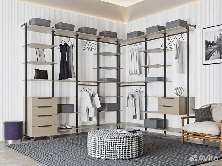 Гардеробная на заказ loft