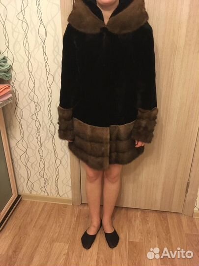 Шуба норка-мутон