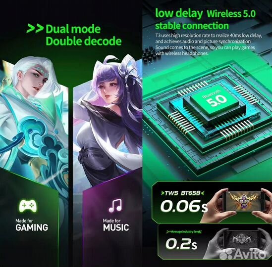 Игровые наушники Wiereless