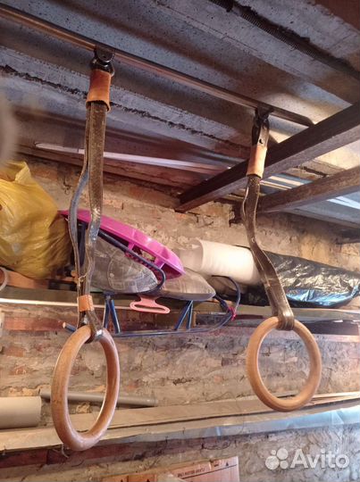 Турник с гимнастическими кольцами для детей