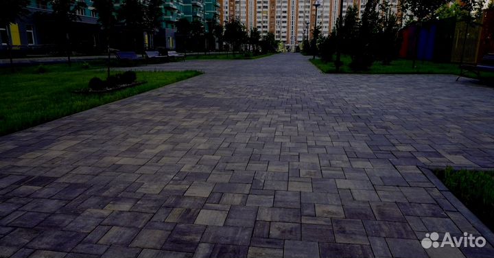 Тротуарная плитка, брусчатка кирпичик