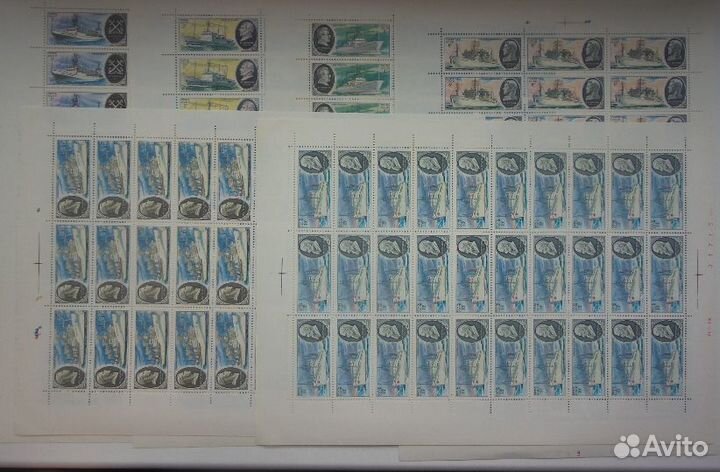 Наборы марок в листах