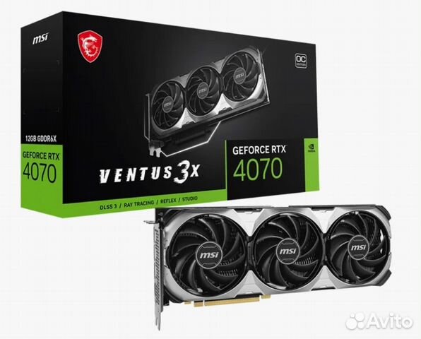 Видеокарта MSI RTX4070 ventus 3X E 12GB OC hdmi/DP