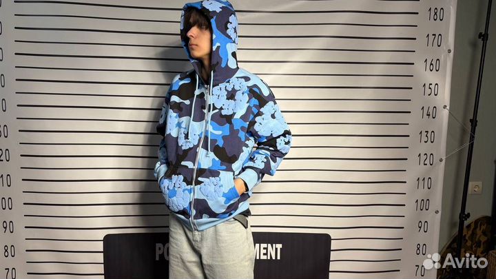 Зип худи denim tears x bape (на руках)