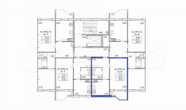 1-к. квартира, 37,3 м², 6/9 эт.