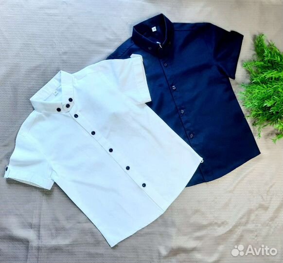 Рубашка с коротким рукавом школьная форма