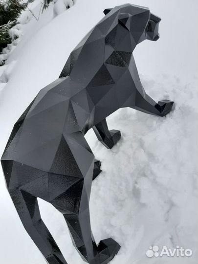 Полигональная фигура пантеры