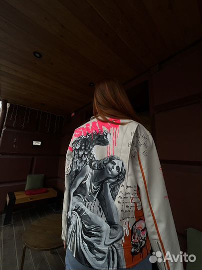 Роспись одежды, кастом, ручная работа