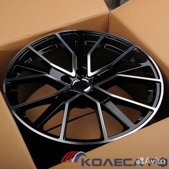 Диски D5348 9/22 5x112 ET25 d66.45 black machined