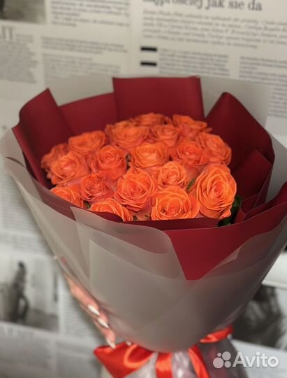 Букеты из живых роз в наличии