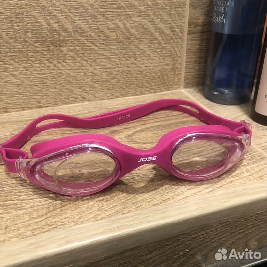 Очки для плавания женские розовые joss