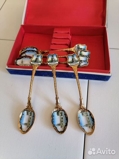 Набор чайных ложек СССР с видом Москва