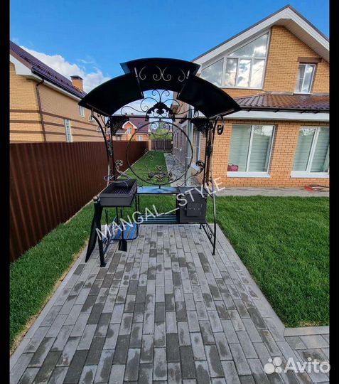 Мангал с крышей