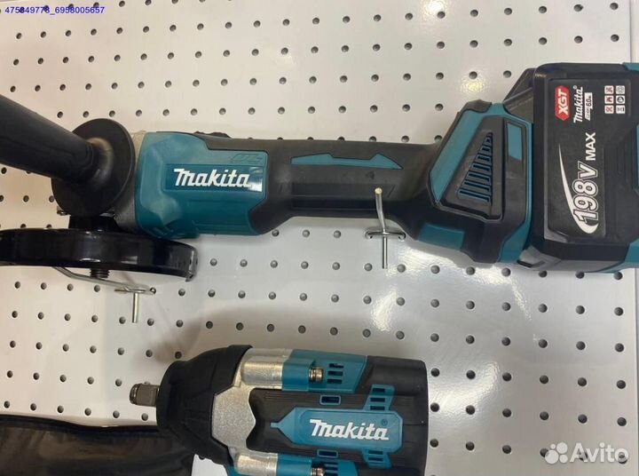 Набор 2В1 Makita Болгарка+Гайковерт с двумя АКБ