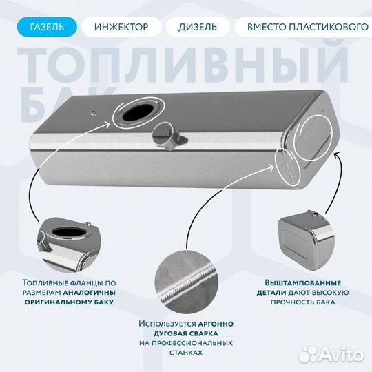 Топливные баки Газель Некст фермер до 120 литров