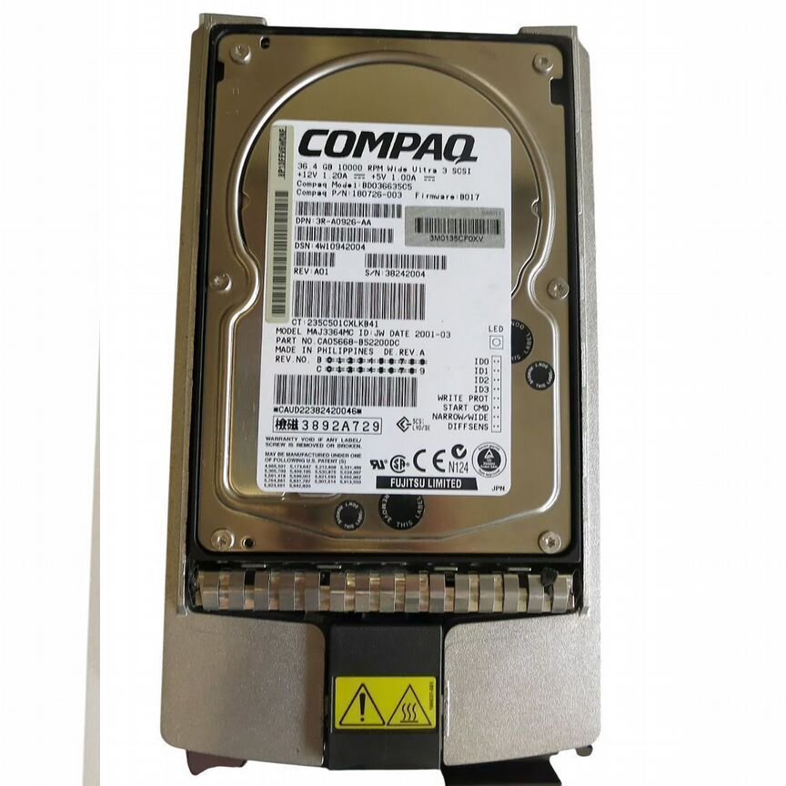 [BD036635C5] Жесткий Диск Hp 36.4gb U160scsi 3.5" Bd036635c5