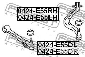 Febest 0424-E55RH Рычаг кривой правый