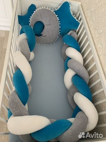 Бортик косичка в кроватку