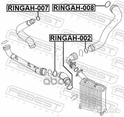 Кольцо уплотнительное патрубка VAG ringah-007