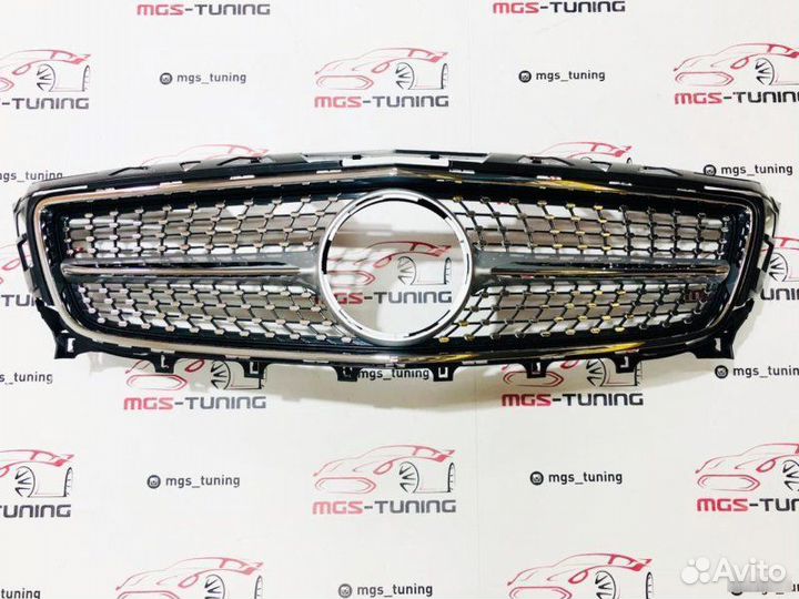 Решетка радиатора CLS W218 Diamond Silver 10-14