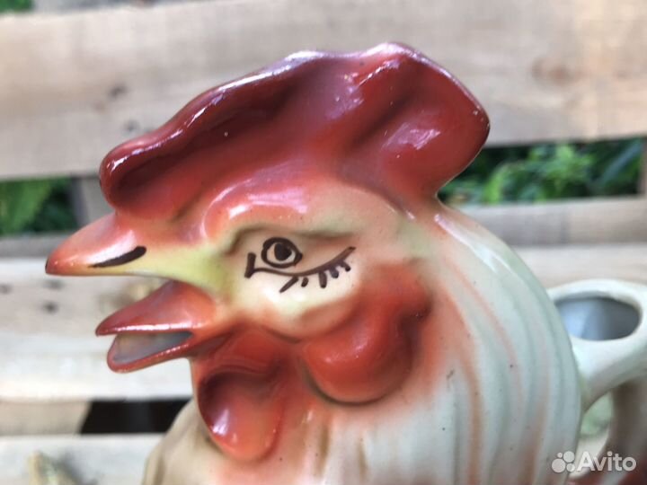 Кувшин петух фаянс СССР