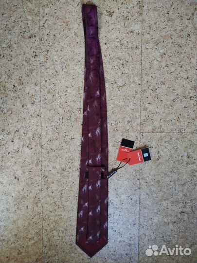 Шёлковый галстук pierre cardin Франция, бордовый