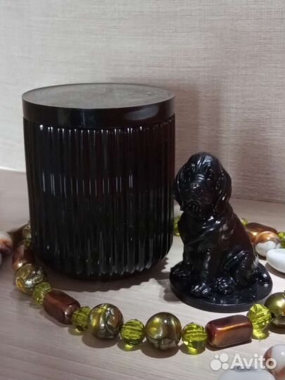 Шкатулка ёмкость под мелочи баночка черная