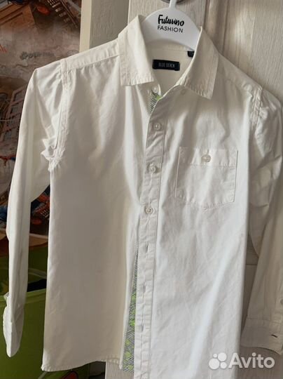 Рубашка белая на мальчика 116 размер