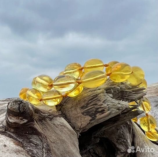 Лечебные янтарные бусы