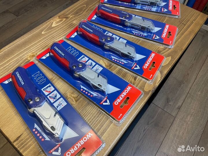 Профессиональный строительный нож трапеция workpro