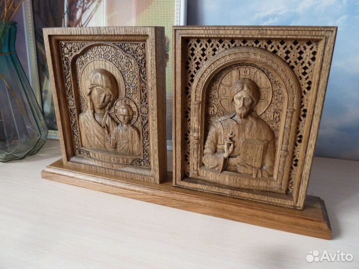 Иконы Богоматерь Казанская и Вседержитель