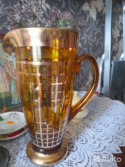 Кувшин стекло. Богемия. Времён СССР