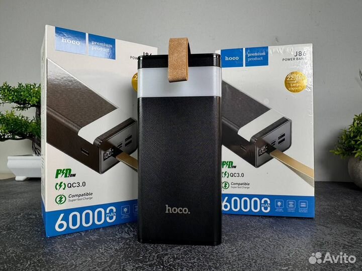 Powerbank hoco 60000 mah повербанк новый
