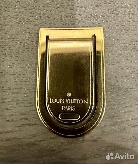 Зажим для денег Louis Vuitton позолота