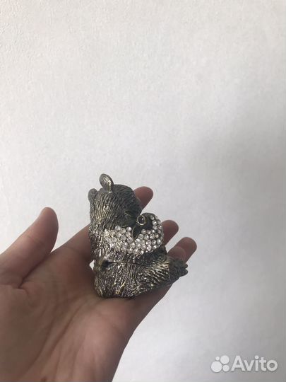 Шкатулка металлическая мишка медведь подарок