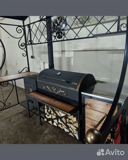 Мангальный комплекс с печью под казан