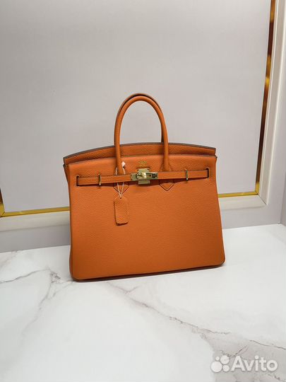Сумка hermes кожа натуральная 35 см