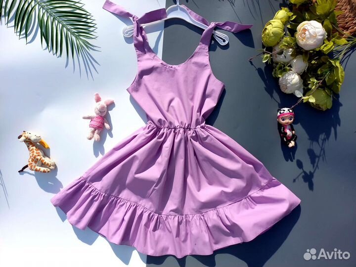 Сарафан для девочки 128+ ветровка мятная на флисе