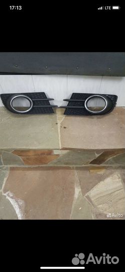 Решетка туманок хром Tiguan 1 рестайлинг