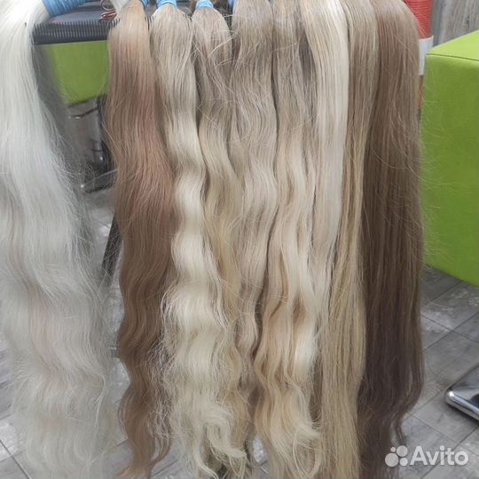 Натуральные волосы для наращивания волна, кудри