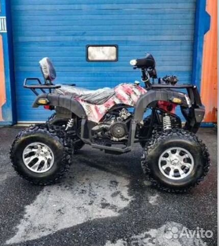 Квадроцикл Grizzly 200cc красно-белый