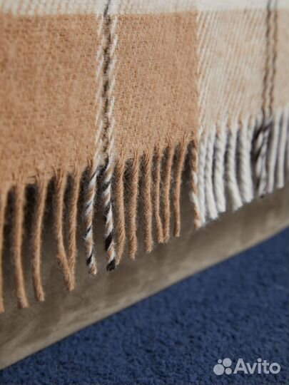 Шерстяной плед Venera 170х210 см Бежево-коричневый