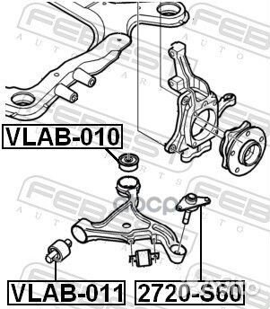 Опора шаровая volvo S60S/80 2720-S60 2720-S60 F