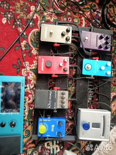 Гитарные педали эффектов + педалборд