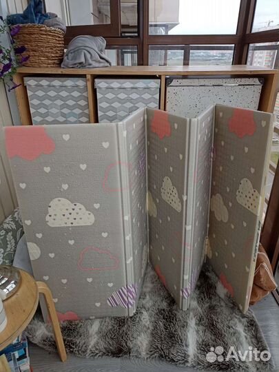 Складной детский коврик большой