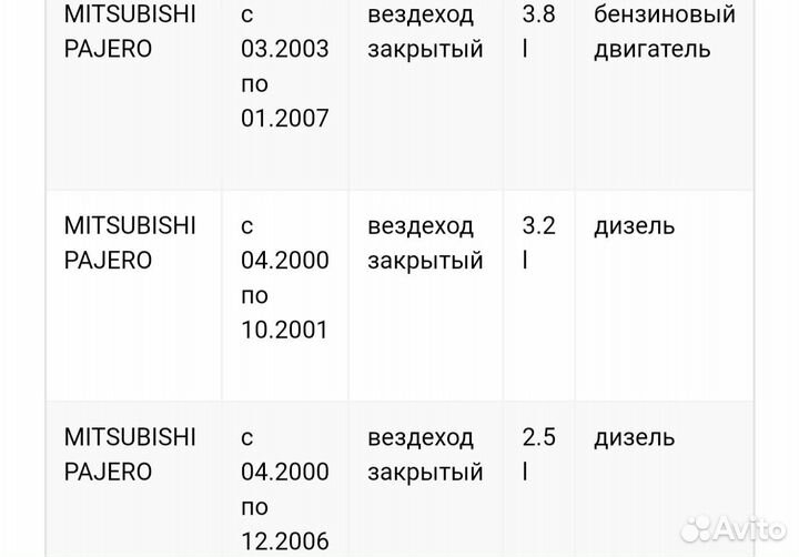 Контактная группа Pajero/Outlander